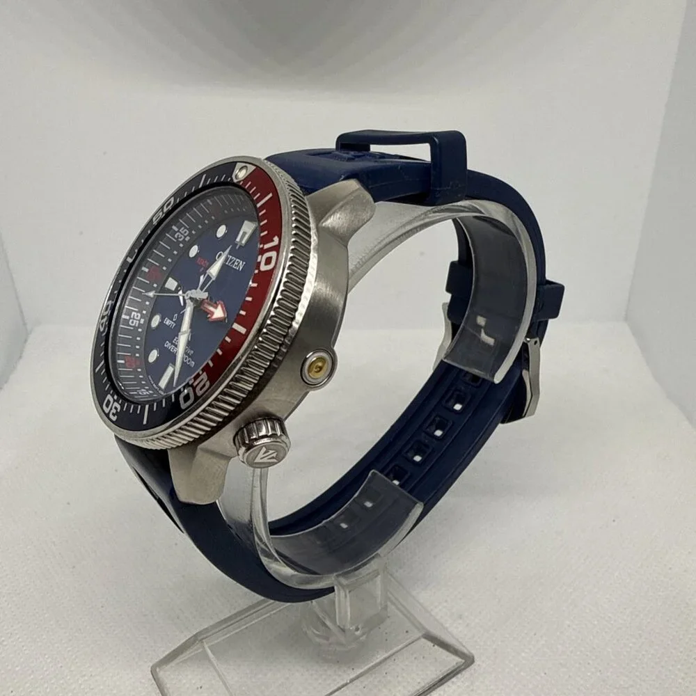 Citizen Eco-Drive Promaster Marine Men's Watch Blue Dial Pepsi Bezel Diver - Picture 2 of 11